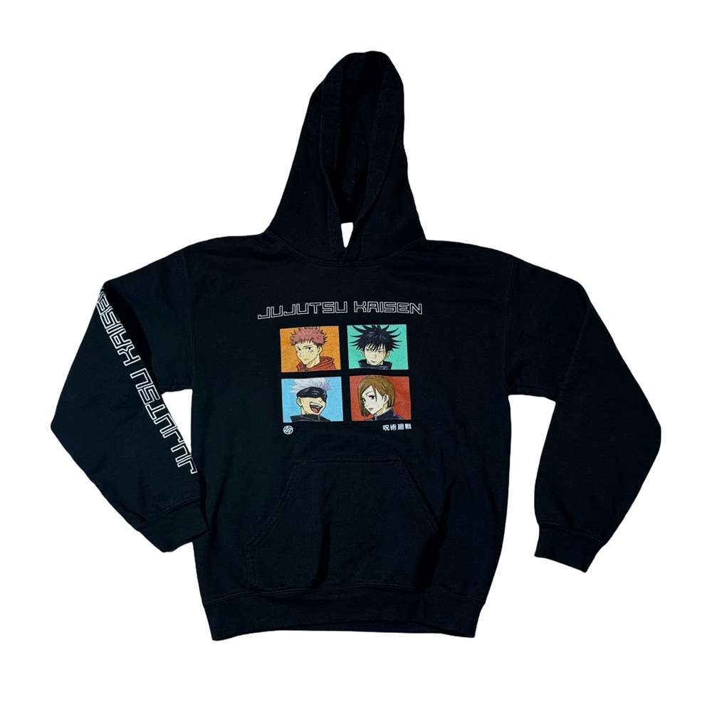 Episode x Jujutsu Kaisen mens S Small squad black anime hoodie EUC